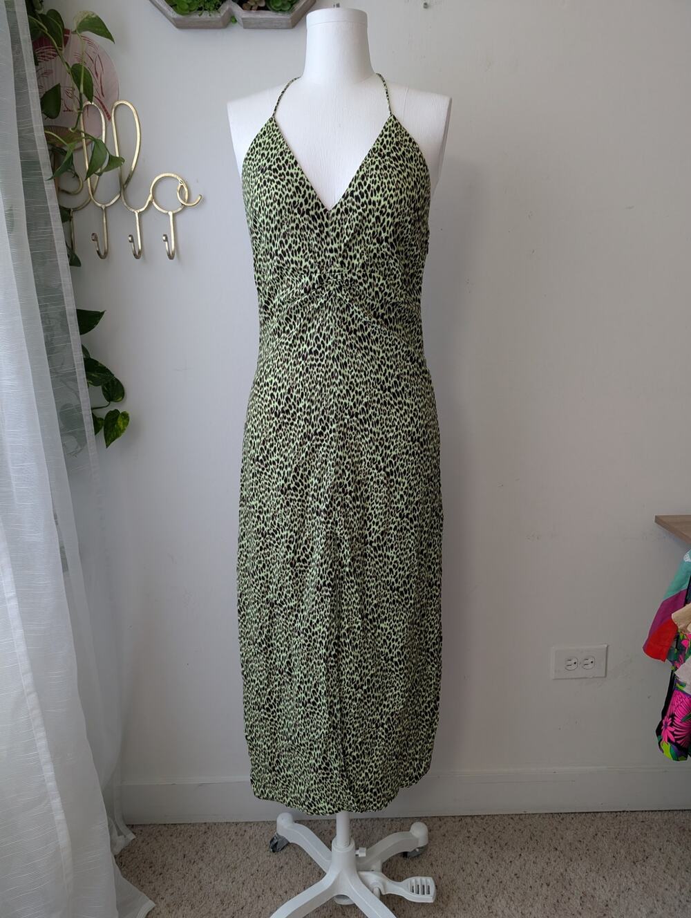 AFRM leopard print midi dress